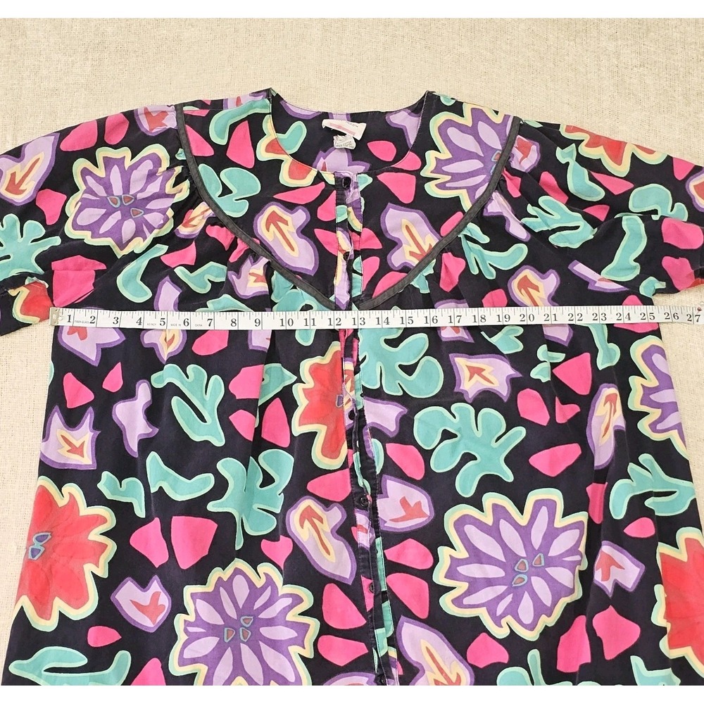 EUC VTG Kelly Reed Tropical Nightgown House Dress Mumu Robe Womens Size 18 - Picture 3 of 9